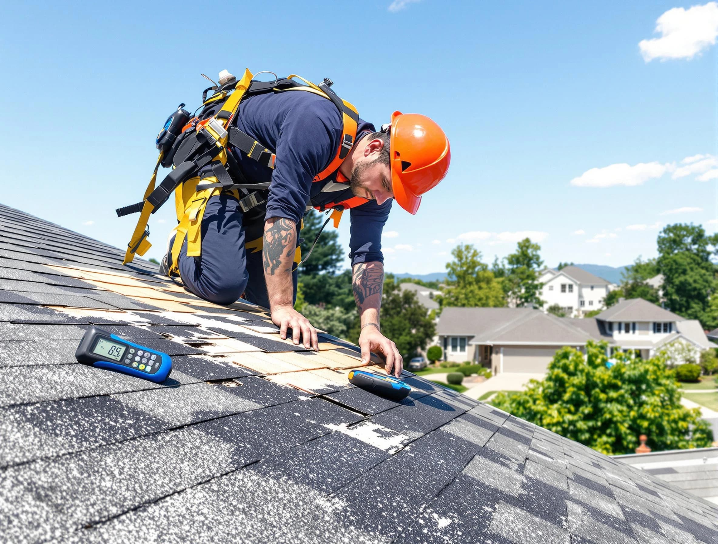 Solon Roofing Company professional performing roof repairs in Solon, OH